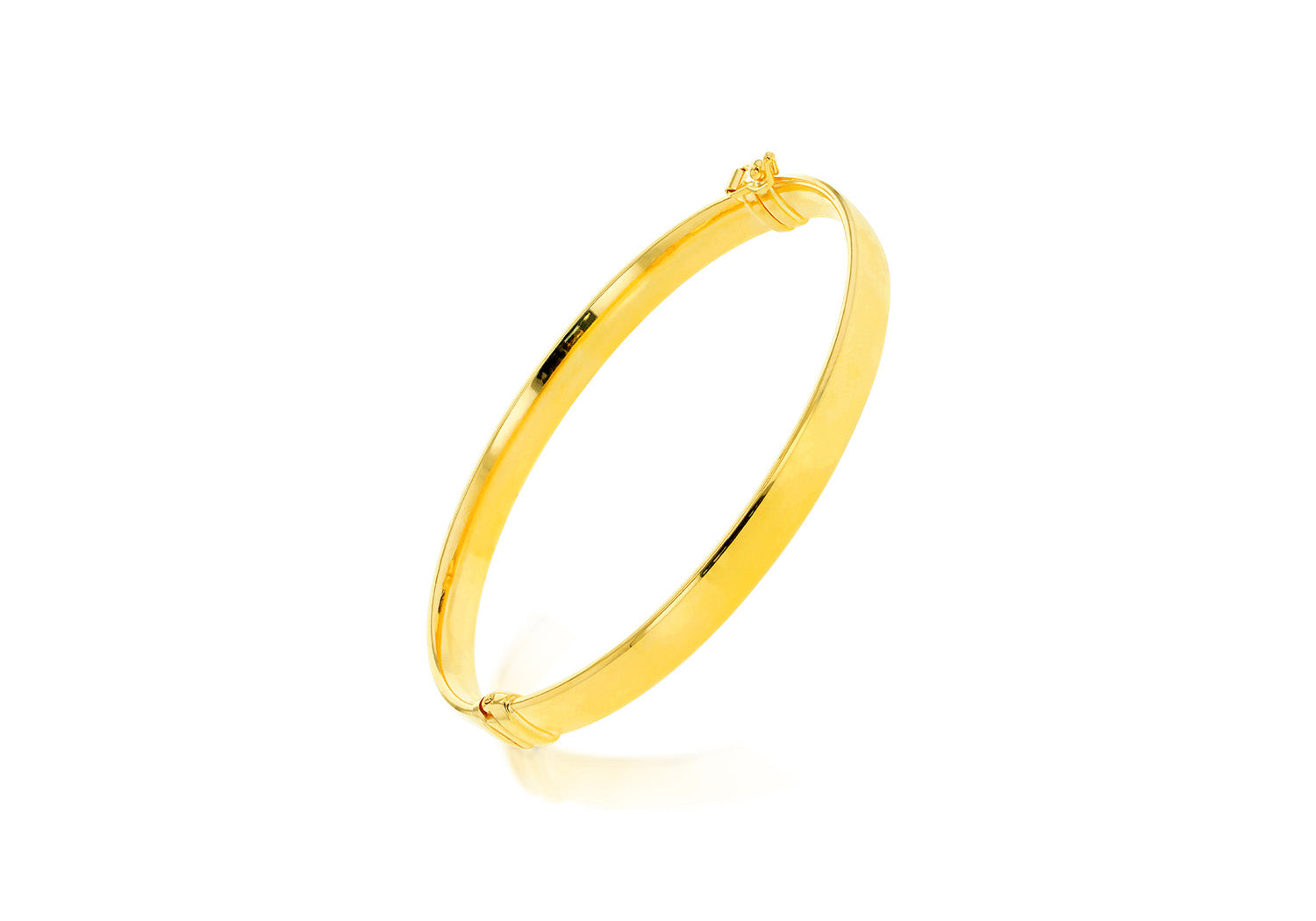 9ct Yellow Gold Polished Hinged Bangle 60 mm