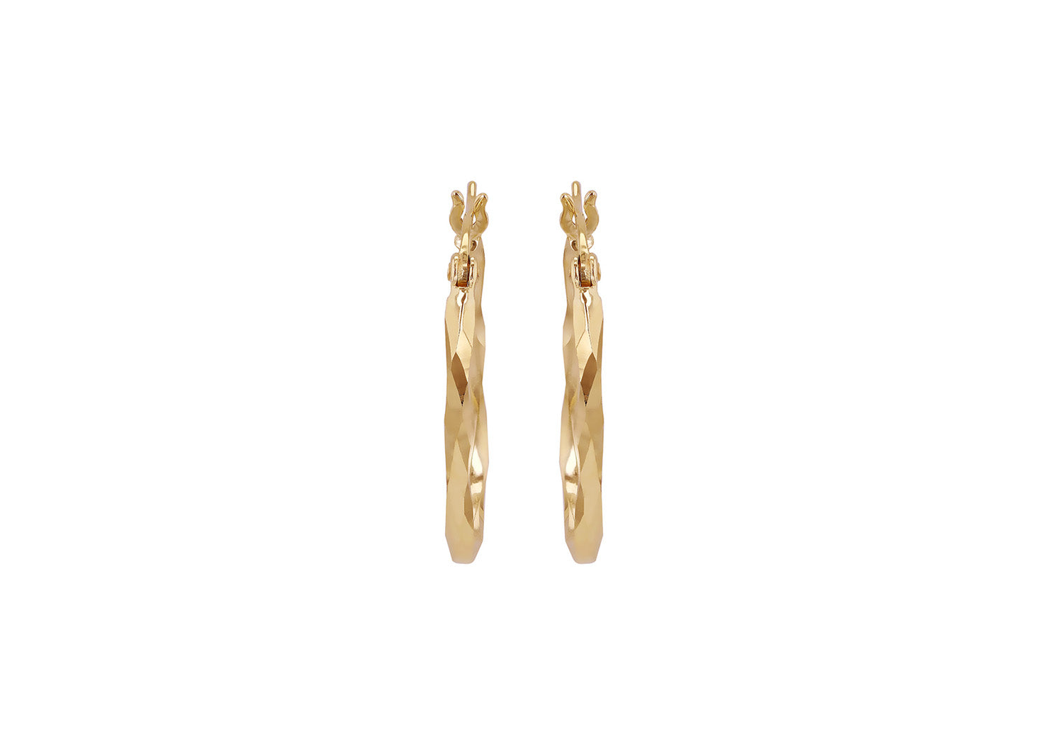 9ct Yellow Gold Twist Oval Earrings