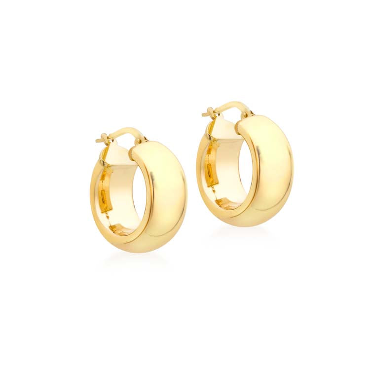 9ct Yellow Gold Hoop Earrings 18mm