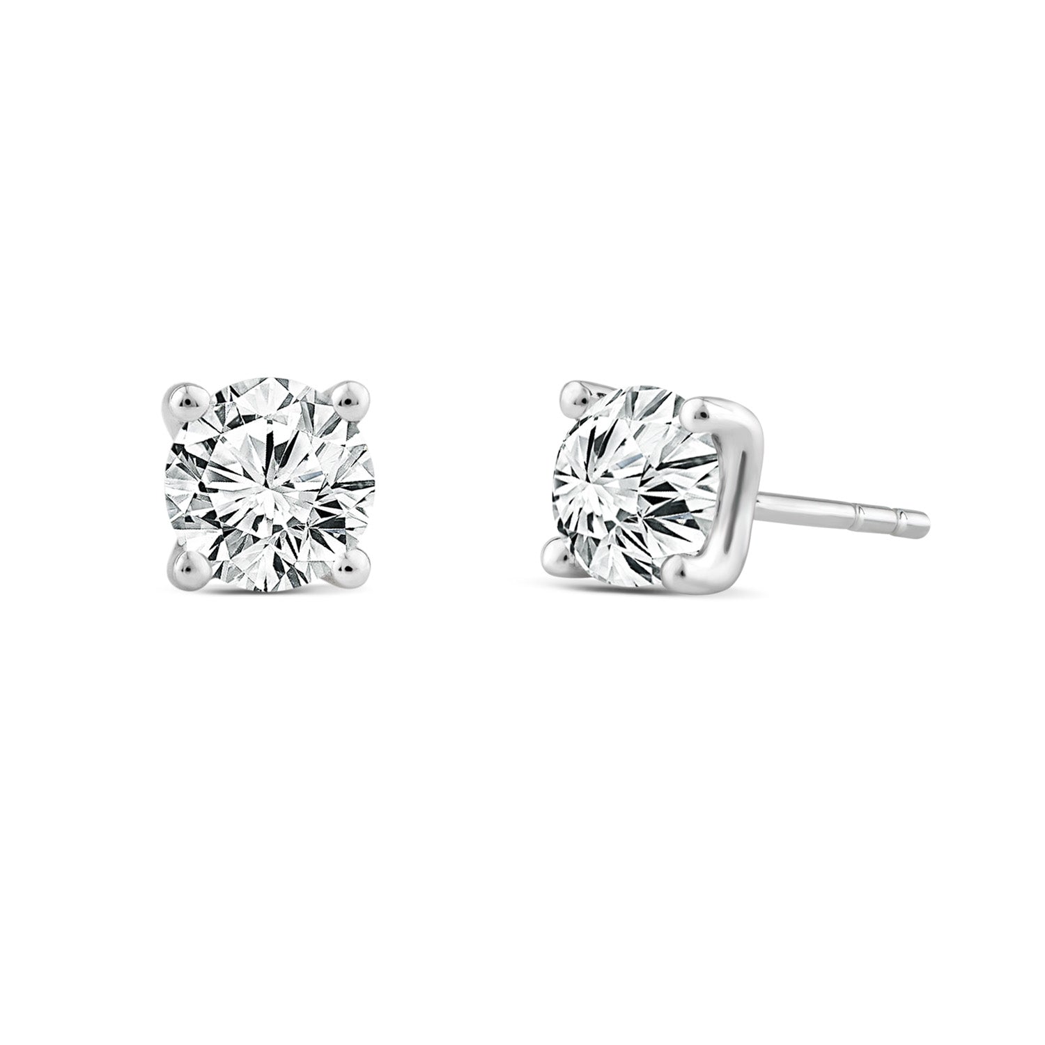 1.00ct Lab Grown Diamond Stud Earrings in 18ct White Gold