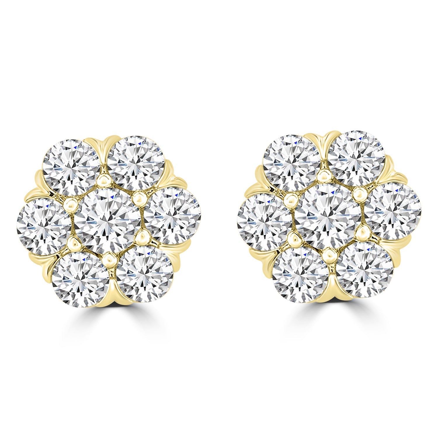 1.95ct Lab Grown Diamond Earrings in 18ct Yellow Gold