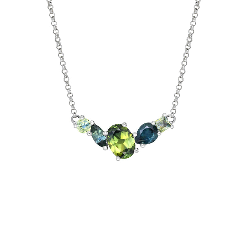 Australian Sapphire Ophelia Necklace with Multi Coloured Sapphires