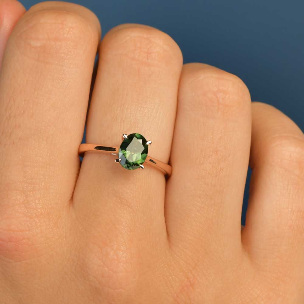 Australian Sapphire Maira Ring with Green Sapphire