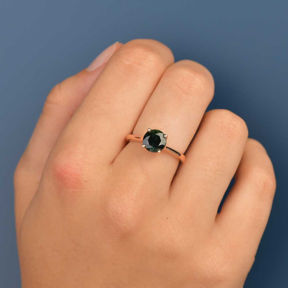 Australian Sapphire Olivia Ring with Teal Sapphire